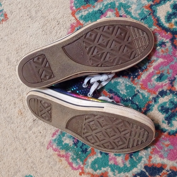 CONVERSE Rainbow High tops size 3 - Picture 4 of 5